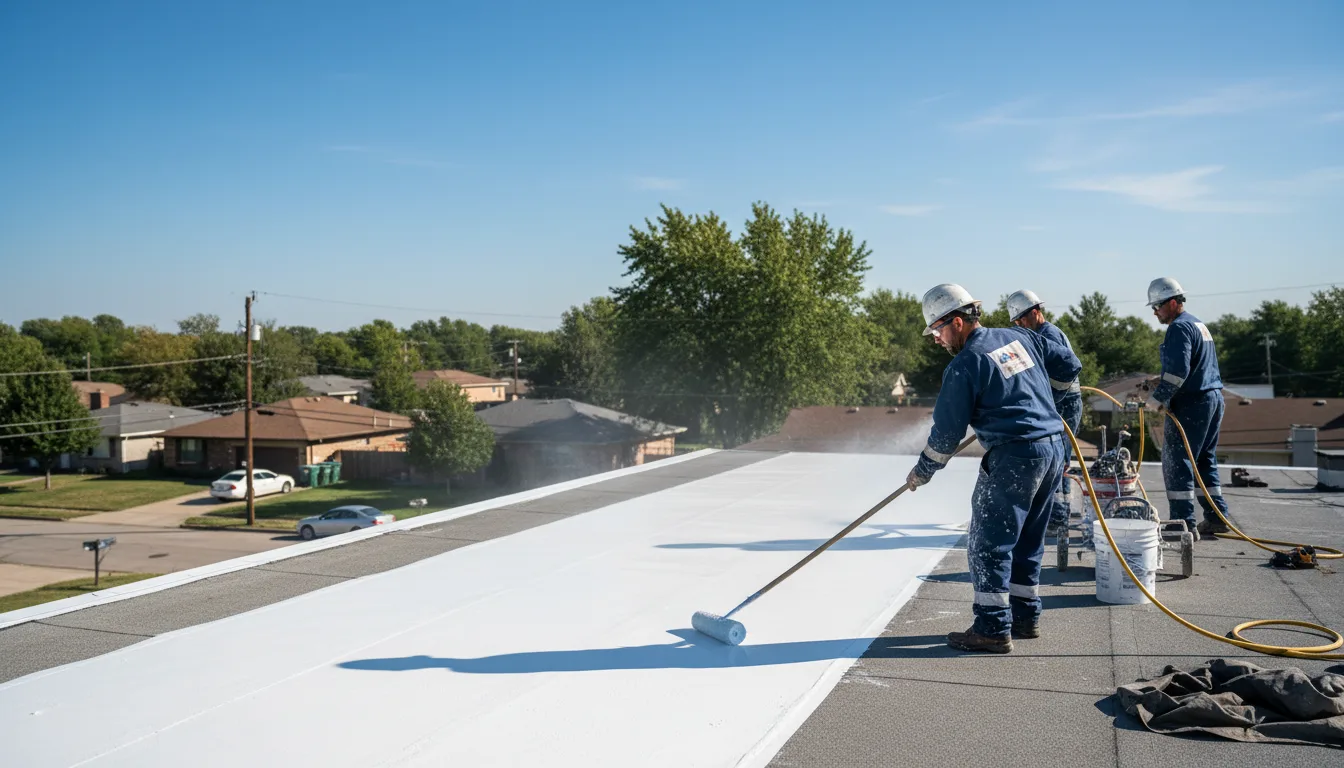Commercial roof coating in Bensenville, IL near me